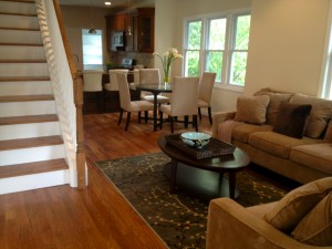 After staging - furniture shows buyers best way to use this open space